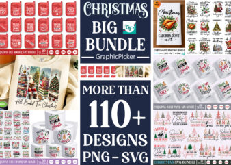 Christmas Mega SVG Bundle, Mega Christmas PNG Bundle, SVG