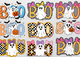 Boo SVG Bundle, Halloween Svg, Halloween Ghost Svg, Spooky Svg, Pumpkin Svg, Bat Svg