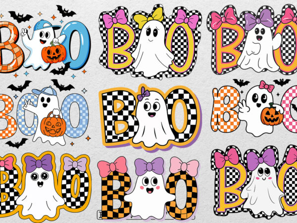 Boo svg bundle, halloween svg, halloween ghost svg, spooky svg, pumpkin svg, bat svg t shirt template