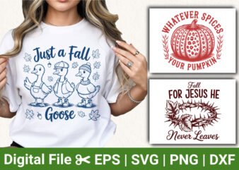 Just a fall goose pumpkin spice fall for jesus t-shirt, autumn graphics, cute goose graphic tee, pumpkin spice apparel