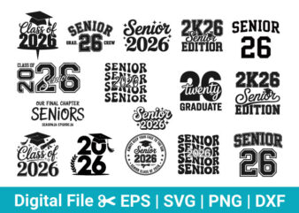 Senior 2026 Svg Bundle
