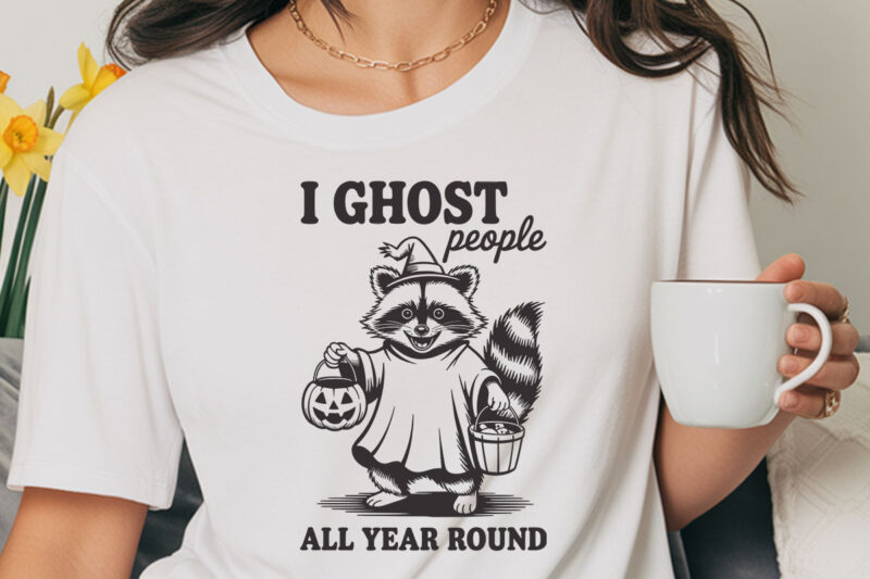 This Is Some Boo Sheet Halloween Shirt, Halloween Ghost on Toilet Tee, I Ghost People Raccoon Trick-or-Treat Shirt,