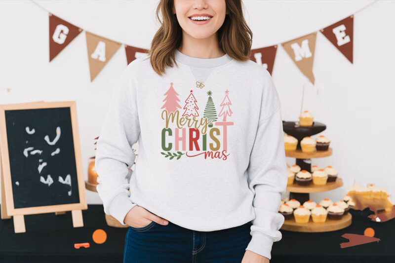 Merry Christ mas SVG Bundle, Christian Christmas shirt, Christmas Tree cut file, Christmas Santa svg.