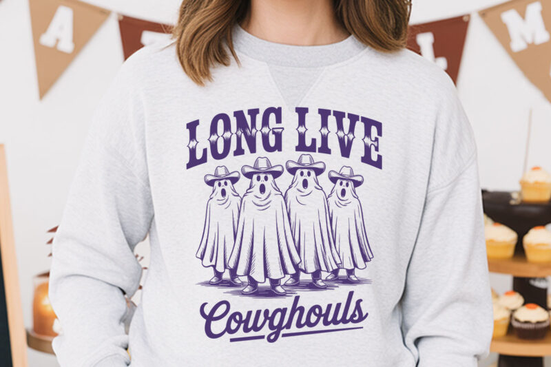 Long Live Cowghouls Halloween Ghost Shirt, Spooky Goose Halloween Design, Boo Sheet Ghost T-Shirt for Halloween Lovers, Funny Ghost and Goos