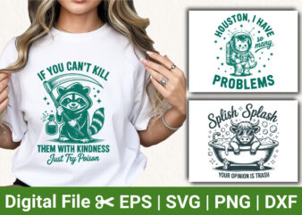 Funny Raccoon and Astronaut T-shirt Designs, Sarcastic Animal Quotes, Humor Graphic Tees, Cute Raccoon and Bath Shirt