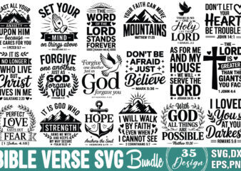 Bible Verse T-shirt Bundle Bible Verse SVG Bundle