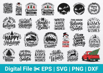 28 Merry Christ mas SVG Bundle, Christian Christmas shirt, Christmas Tree cut file, Christmas Santa svg.