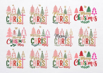 Merry Christ mas SVG Bundle, Christian Christmas shirt, Christmas Tree cut file, Christmas Santa svg.