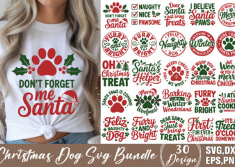 Dog christmas t-shirt bundle dog christmas svg bundle