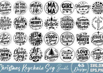 Christmas Keychain T-shirt Bundle Christmas Keychain Svg Bundle