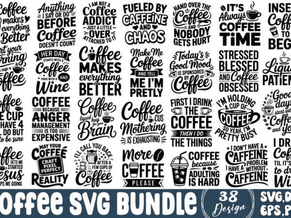 Coffee-svg-bundle t shirt vector file