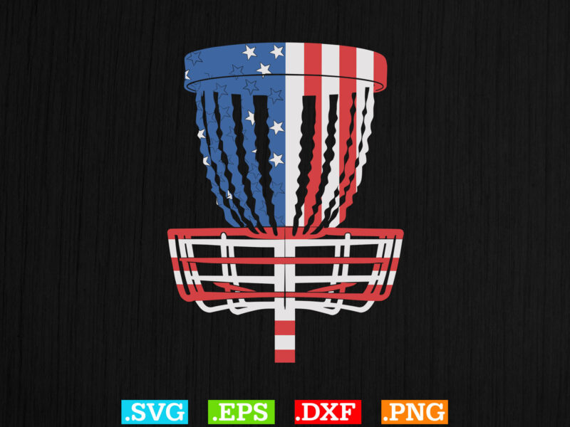 Disc Golf Basket American Flag Svg Bundle, 4th Of July