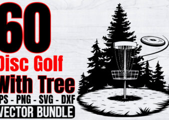 Disc Golf With Tree Branches Bundle Design