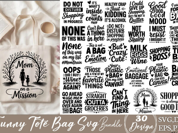 Funny tote bag t-shirt bundle funny tote bag svg bundle