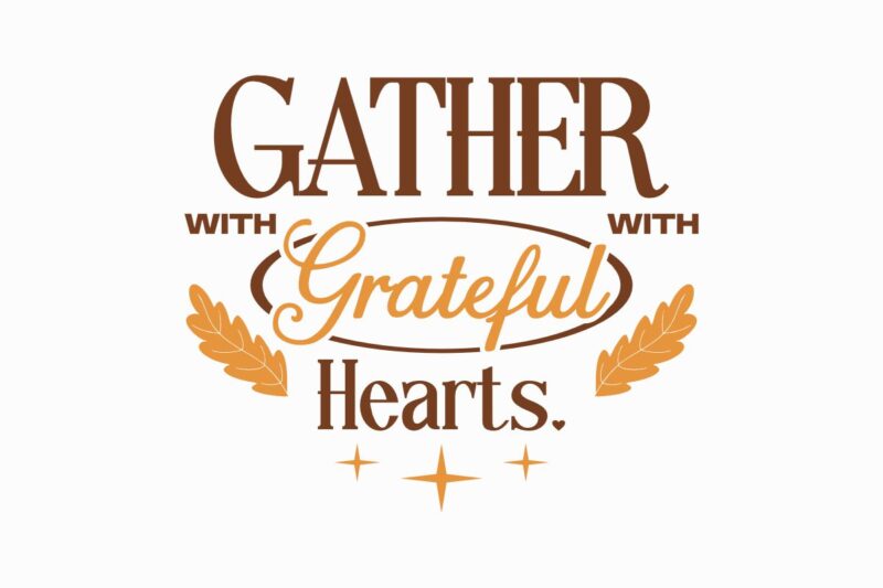 Thanksgiving Typography Quote T-shirt Designs Bundle