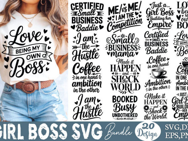 Girl boss t-shirt bundle girl boss svg bundle