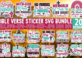 Bible Verse Stickers Bundle,Bible Verse Bundle ,Christian SVG Bundle, bible verse svg bundle, religious svg, png sublimation, designs, coffe