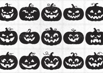 Pumpkin Halloween Svg Png Bundle, Pumpkin Silhouette Laser Cut Svg, Pumpkin Vector File, Thanksgiving Svg, Spooky Season Digital Download
