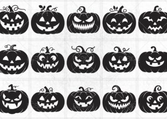Pumpkin Halloween Svg Png Bundle, Pumpkin Silhouette Laser Cut Svg, Pumpkin Vector File, Thanksgiving Svg, Spooky Season Digital Download