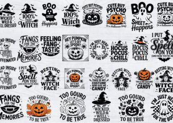 Halloween Day SVG Bundle, Funny Spooky Quotes, Halloween Shirt