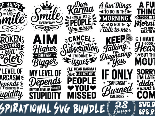 Inspirational svg bundle t shirt design for sale
