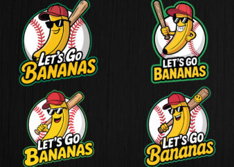 Let’s Go Banana Svg Bundle, Sports Team Mascot