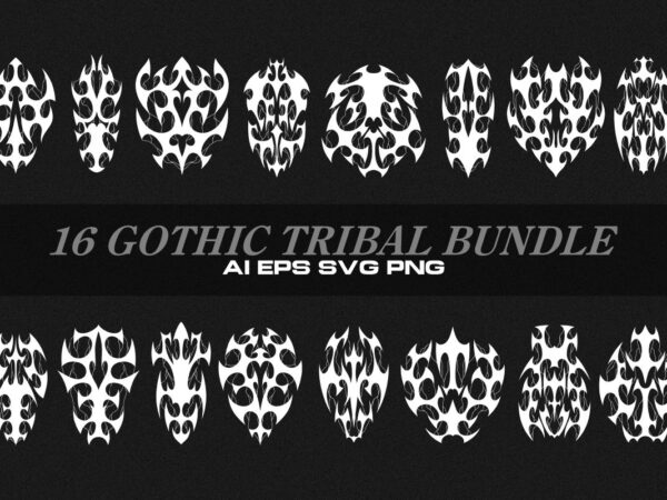 Gothic tribal bundle t shirt design template