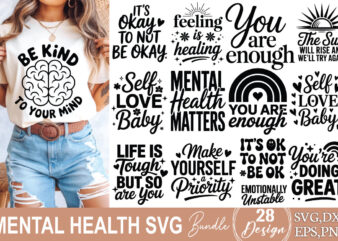 Mental Health T-shirt Bundle Mental Health SVG Bundle