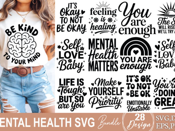 Mental health t-shirt bundle mental health svg bundle
