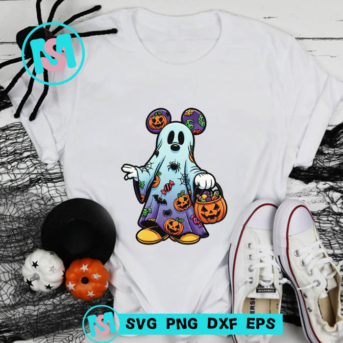 Mickey Boo Halloween Png, Disney PNG, Scary PNG, Trick or Treat Png Digital Download