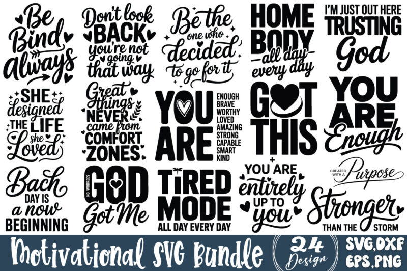 Motivational SVG Bundle