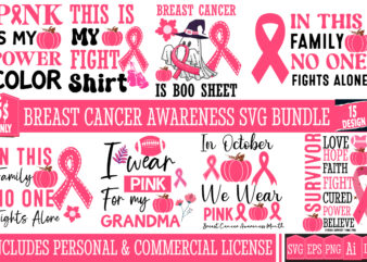 Breast Cancer t-Shirt Design Bundle,awareness Month SVG Bundle,Her Fight Is Our Fight Svg Png, Breast Cancer Awareness Svg,Breast Cancer Awa