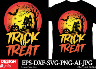 Trick Or Treat Halloween T-shirt Design, Spooky Season SVG, Cute Halloween SVG, Halloween Shirt svg, Ghost svg, Halloween Onesie svg, Ghost