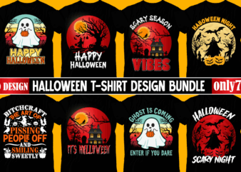 Halloween T-shirt Design Bundle ,Happy Halloween PNG, Spooky Jack O Lantern Png, Spooky Pumpkin Png, Trendy Happy Halloween Shirt Png, Jack