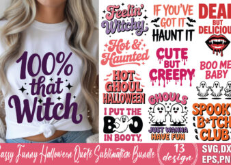 Sassy Funny Halloween Quote T-shirt Bundle Sassy Funny Halloween Quote SVG Bundle
