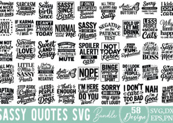 Sassy Quotes T-shirt Bundle Sassy Quotes SVG Bundle