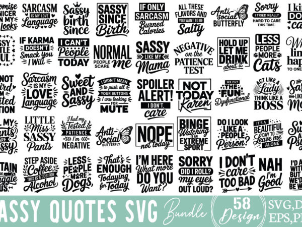 Sassy quotes t-shirt bundle sassy quotes svg bundle