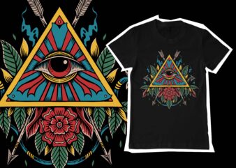 The eyes illustration for tshirt design