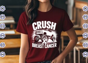 Crush Breast Cancer T-Shirt Design