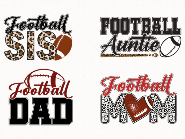 Football family svg bundle, football mom dad sister auntie quotes, leopard print sports sublimation, football shirt design, cricut cut file Football family svg bundle, football mom dad sister auntie quotes, leopard print sports sublimation, football shirt design, cricut cut file