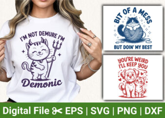 funny animal svg bundle, sarcastic cat design, mischievous kitty svg, dog and cat cute clipart, novelty humor quotes, witty sublimation grap