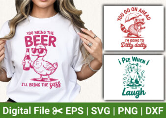 funny animal svg bundle, sarcastic duck beer design, raccoon humor clipart, silly cat joke svg, novelty tshirt quotes, witty sublimation gra