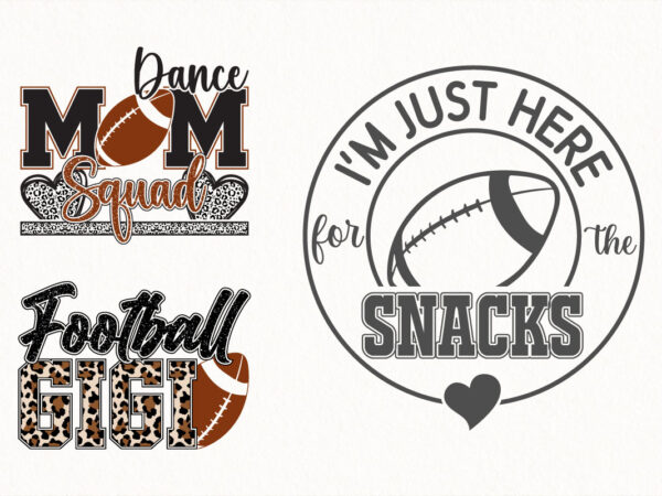 Football gigi dance mom squad snacks svg bundle, leopard print family sports quotes, funny football sublimation, cricut cut file, digital do t shirt graphic design