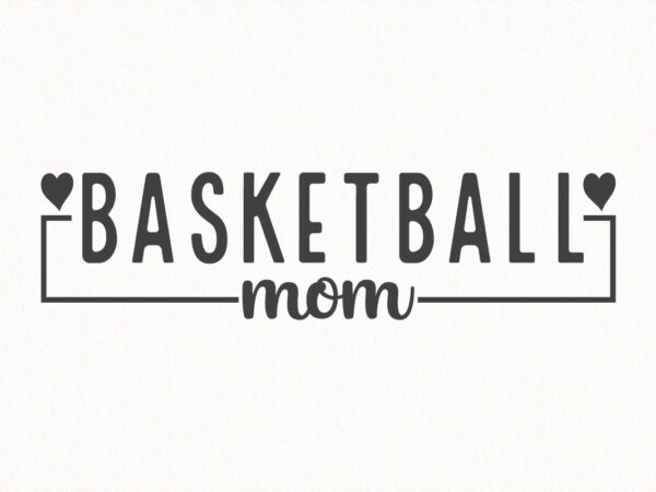 Basketball mom svg, modern typography basketball design, minimalist heart style svg for sport mom shirt and craft print Basketball mom svg, modern typography basketball design, minimalist heart style svg for sport mom shirt and craft print