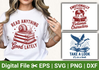 funny reading quotes bundle book lover illustration reading humor design vector art for t shirt print and sublimation