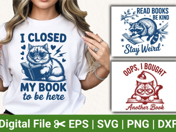 Funny reading cat and raccoon bundle cute book lover quotes illustration animal reading humor design for t shirt print Funny reading cat and raccoon bundle cute book lover quotes illustration animal reading humor design for t shirt print