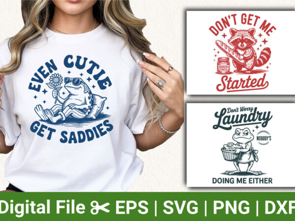 Funny animal svg bundle, sarcastic quotes design, frog humor svg, raccoon sarcastic clipart, witty tshirt sublimation art, cute funny saying