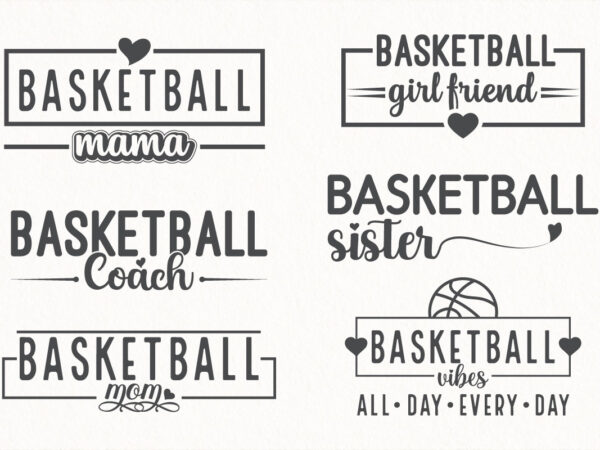 Basketball svg bundle, basketball mom coach sister quotes, minimalist typography design set, sport family svg pack Basketball svg bundle, basketball mom coach sister quotes, minimalist typography design set, sport family svg pack