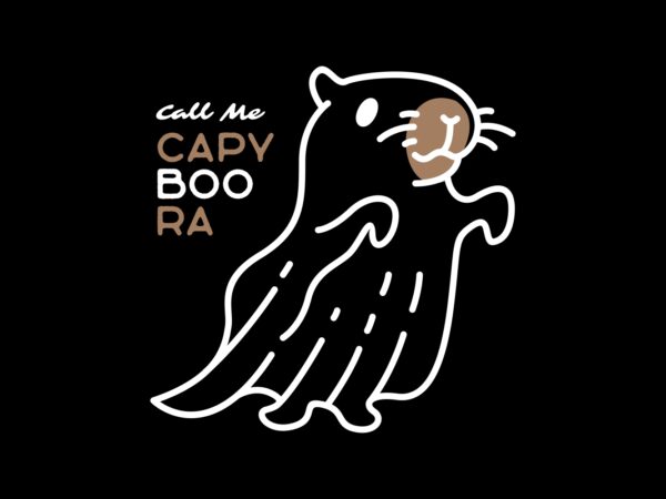 Capyboora t shirt vector file