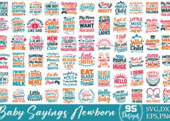 Baby sayings newborn t-shirt bundle baby sayings newborn svg bundle